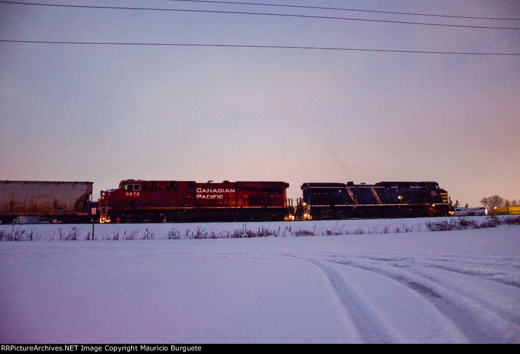 CP ES44AC & CEFX AC44CW Locomotives in the yard